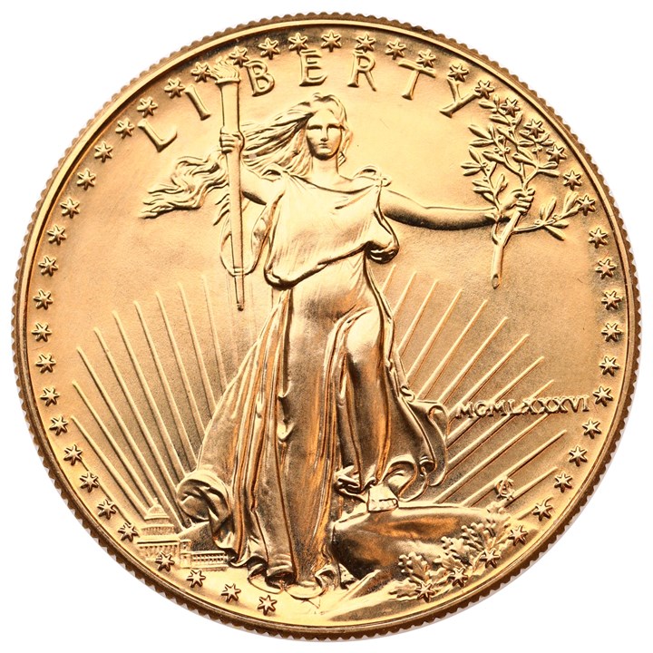 USA Gold Eagle 1986 UNC 1 Oz Gull