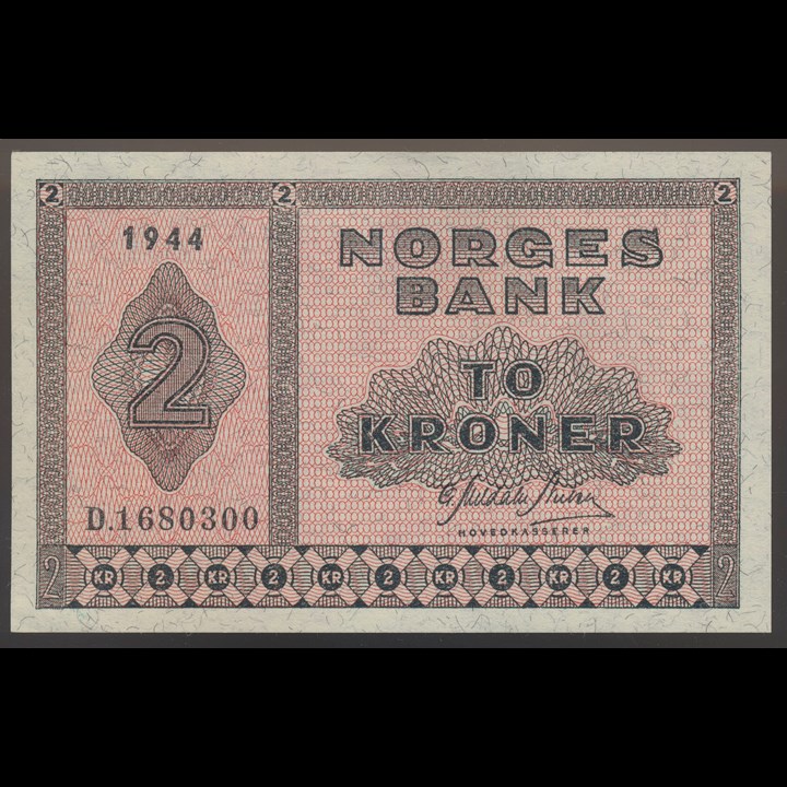 2 Kroner 1944 D Kv 0/01
