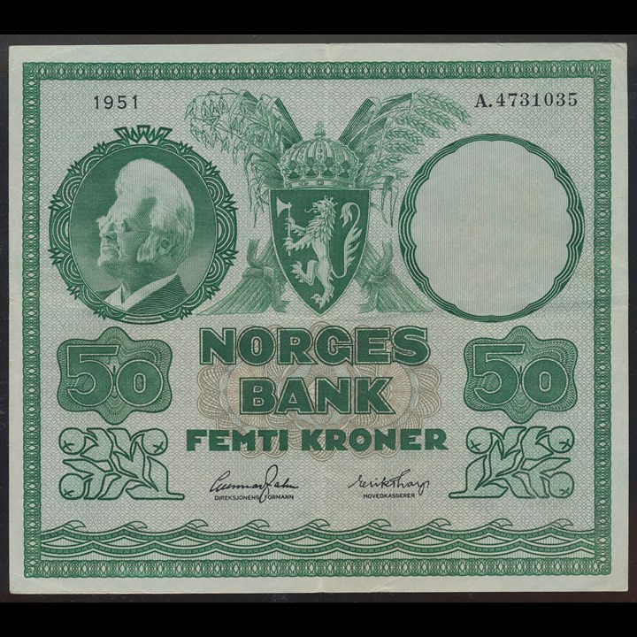 50 Kroner 1951 A Kv 1+