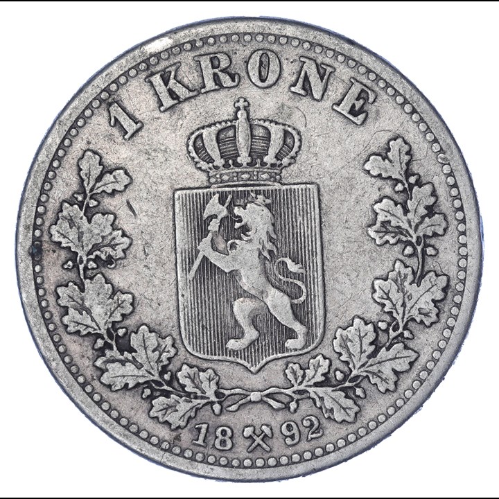 1 Krone 1892 Kv 1