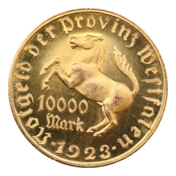 Westphalen 10000 Mark 1923 Unc, prooflike