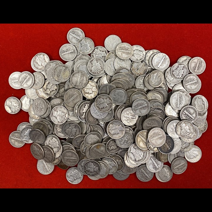 USA 340 Stk Dimes 90% sølv