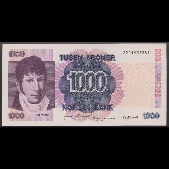 1000 Kroner 1989 Kv 0/01 (AU)