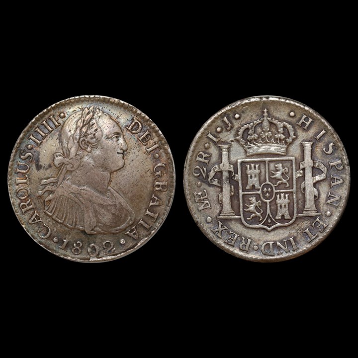 Peru 2 Reales 1802 ME AU