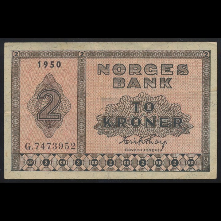 2 Kroner 1950 G Kv 1/1+