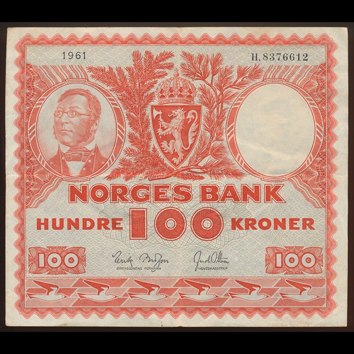 100 Kroner 1961 H Kv 1