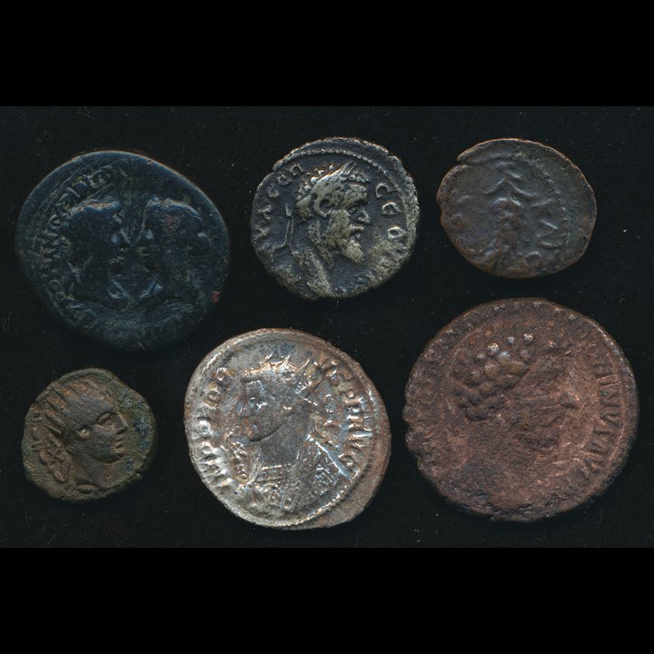 Studielott med 6 Romerske mynter