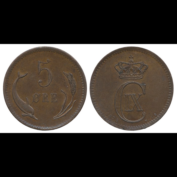 Denmark 5 Øre 1875 UNC