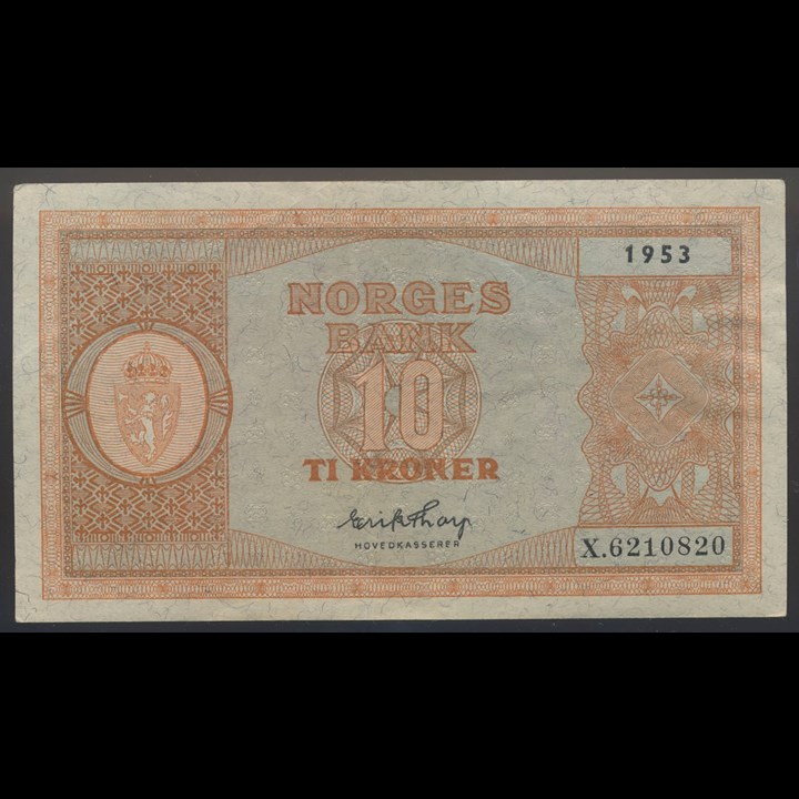 10 Kroner 1953 X Kv 1+
