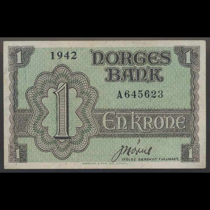 1 Krone 1942 A London Kv g1+