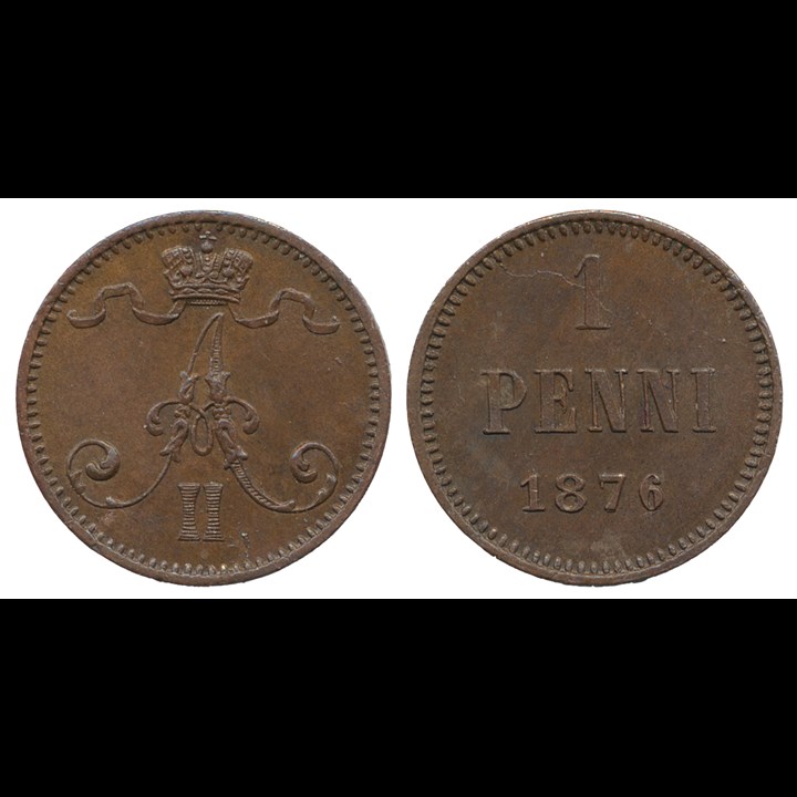 Finland 1 Penni 1876 AU