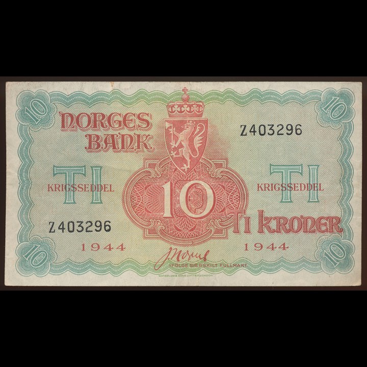 10 Kroner 1944 Z London Kv 1+