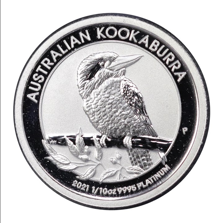 Australia 1/10 Oz Platina Kookaburra 2021 BU