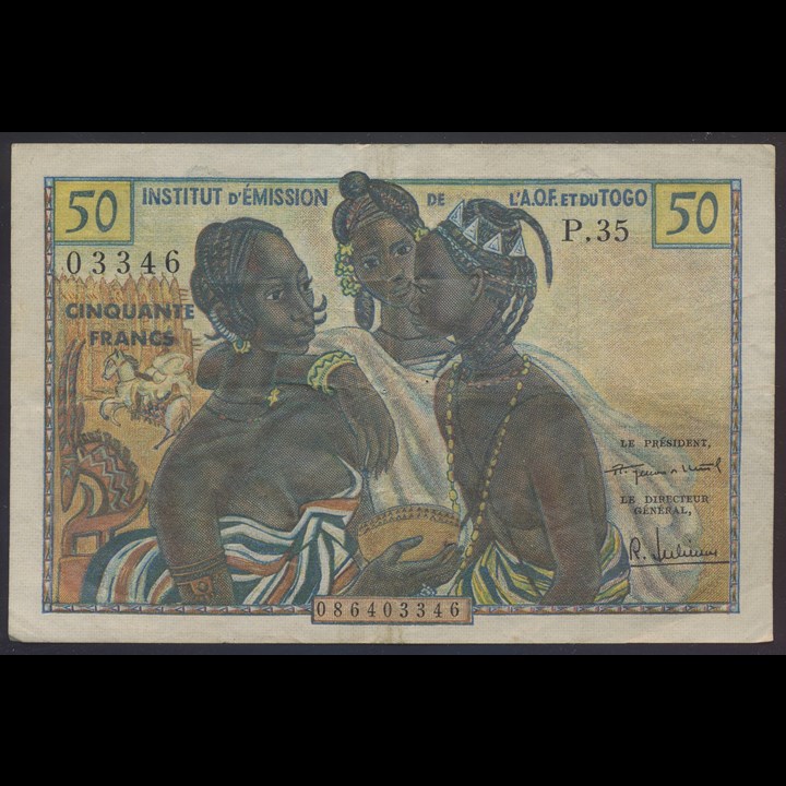 French West Africa/Togo 50 Francs ND (1956) VF