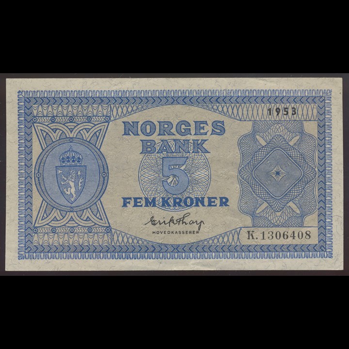5 Kroner 1953 K Kv 1+