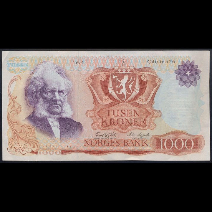 1000 Kroner 1984 C Kv 1/1+ (VF)