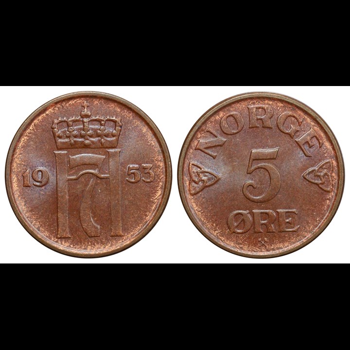 5 Øre 1953 Kv 0