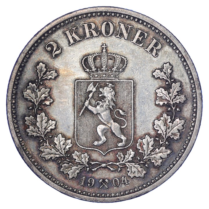 2 Kroner 1904 Kv 1+