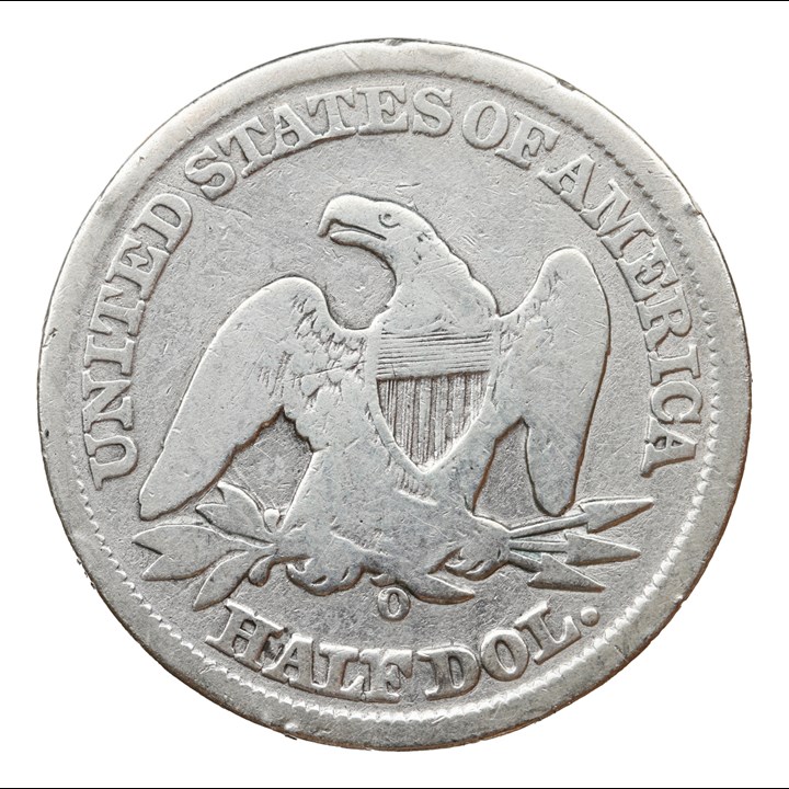 USA Half Dollar 1856 O VG, cleaned