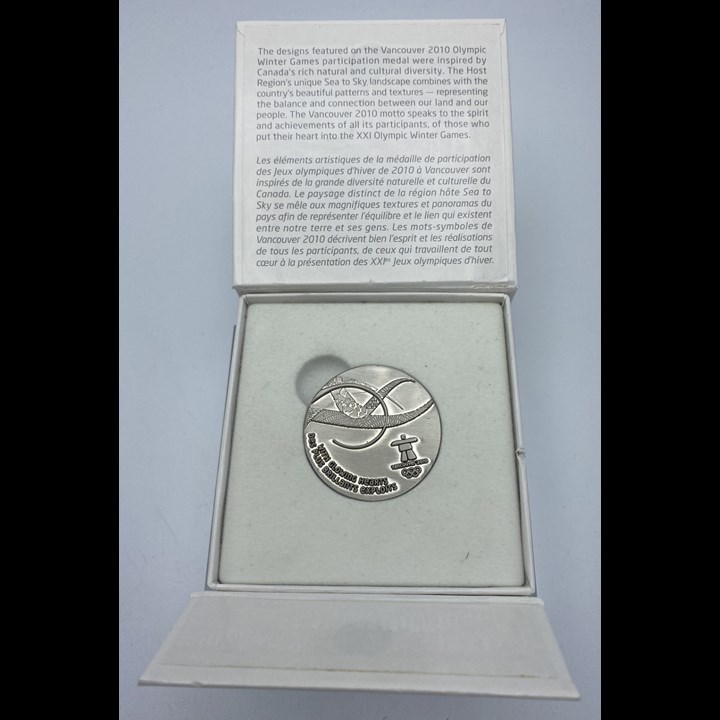 Vancouver 2010 Winter Olympics Participation Medal
