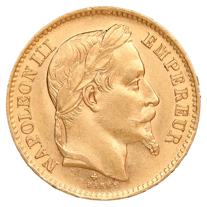 France 20 Francs 1867 BB AU