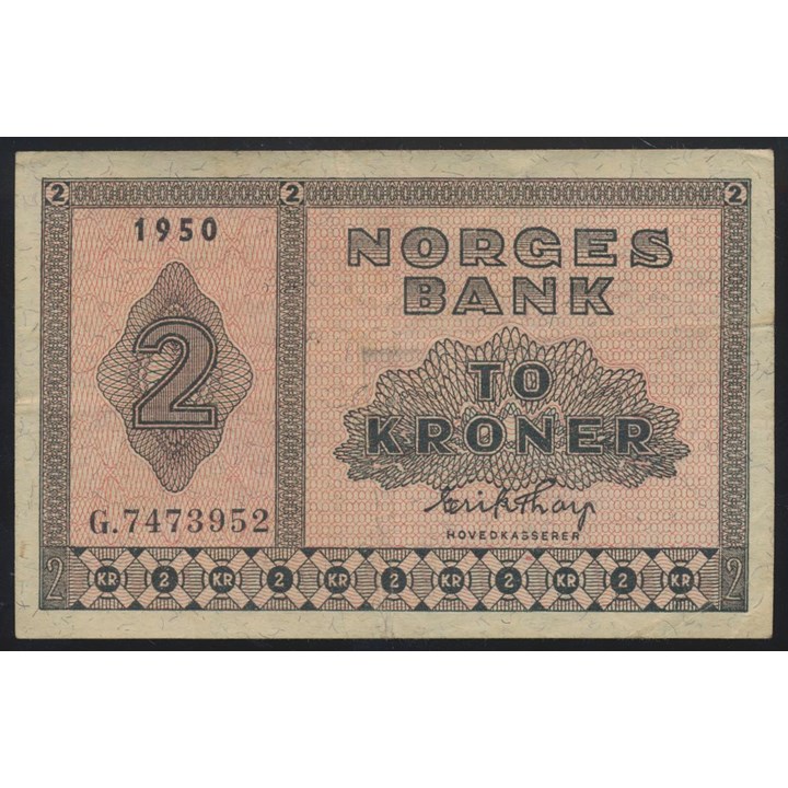 2 Kroner 1950 G Kv 1/1+