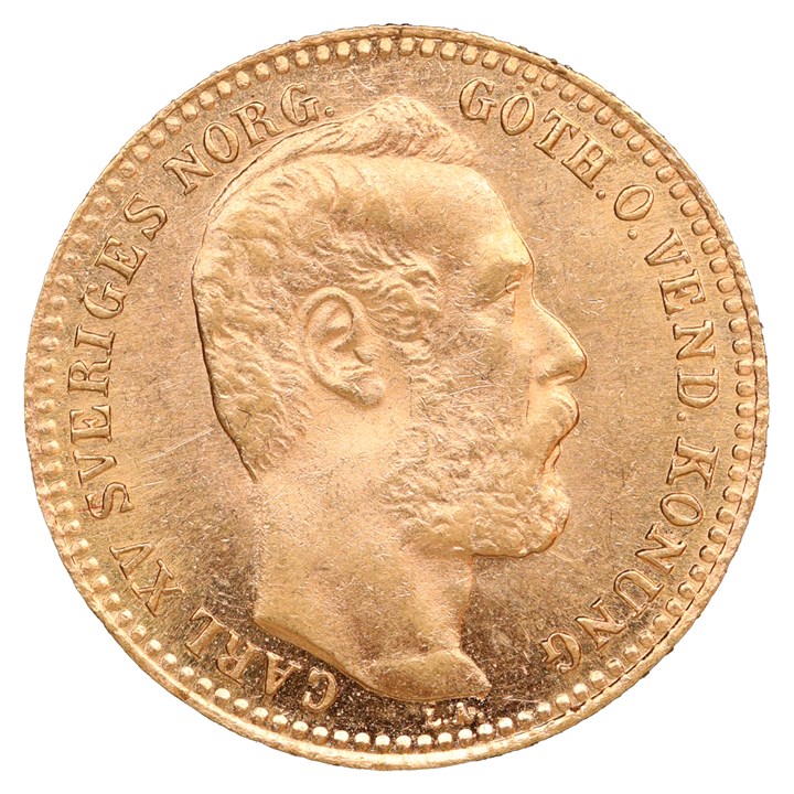 Sweden 10 Francs/Carolin 1868 UNC