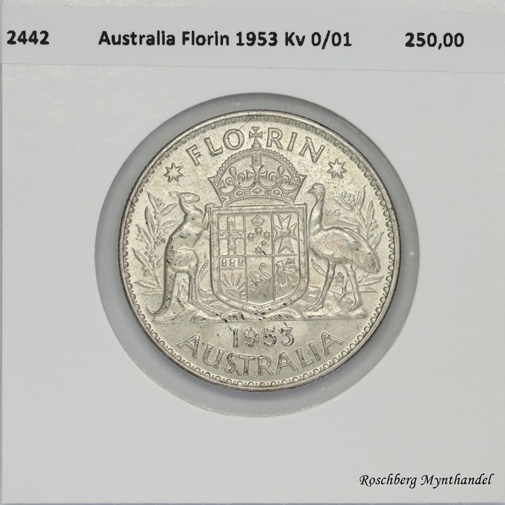 Australia Florin 1953 Kv 0/01
