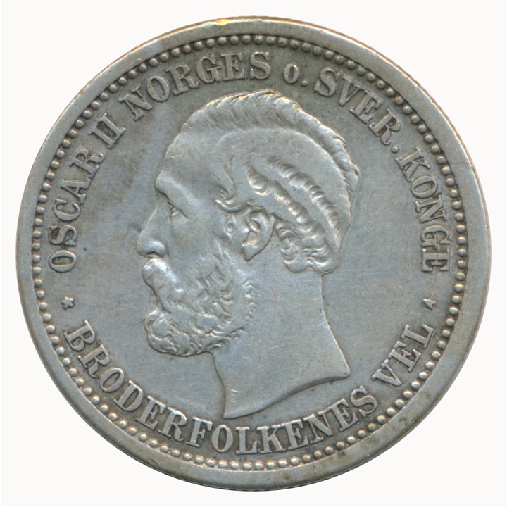 1 Krone / 30 Sk 1875 Kv 1+