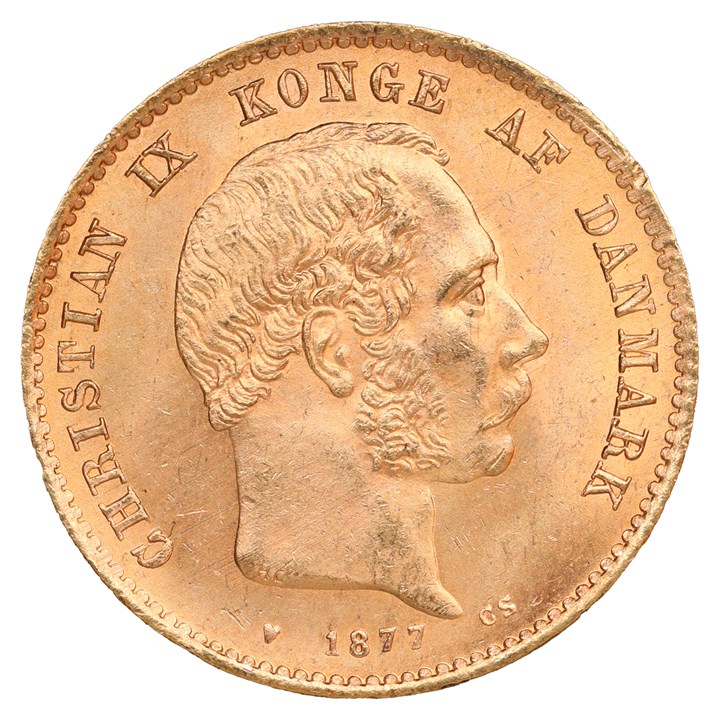 Danmark 20 Kroner 1877 Kv 0/01