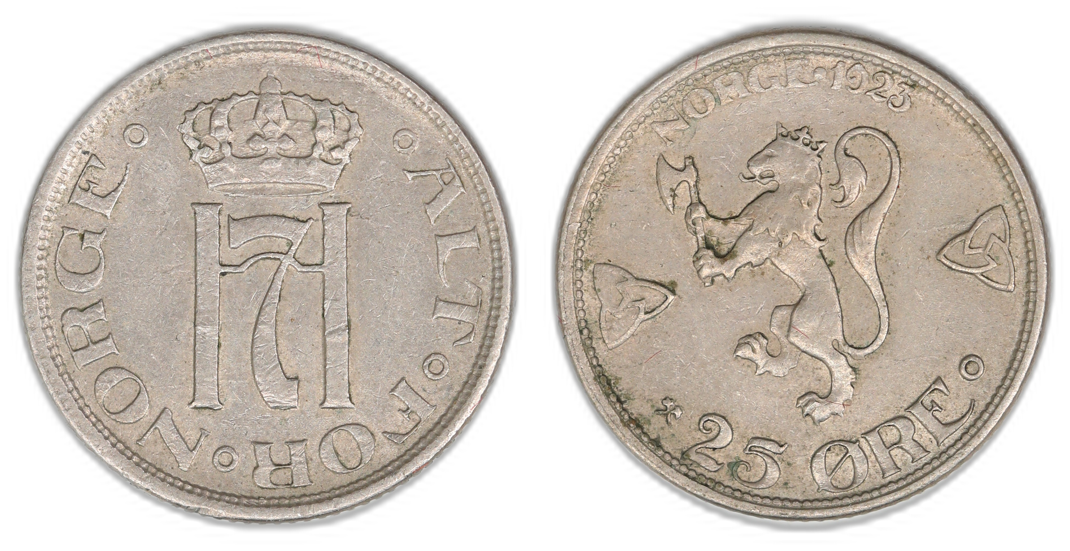 Norge 25 Øre 1923  Kv: 1+