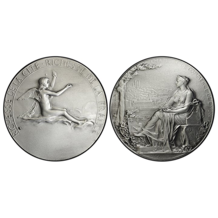 France Lyon Chambre of Commerce silvered bronze