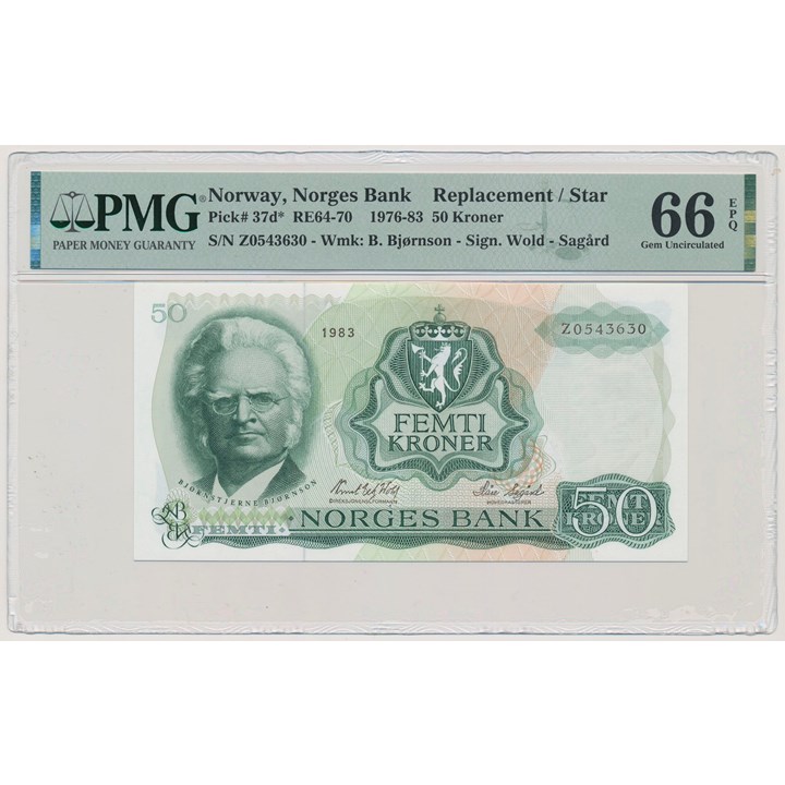 50 Kroner 1983 Z Erstatning PMG 66 EPQ