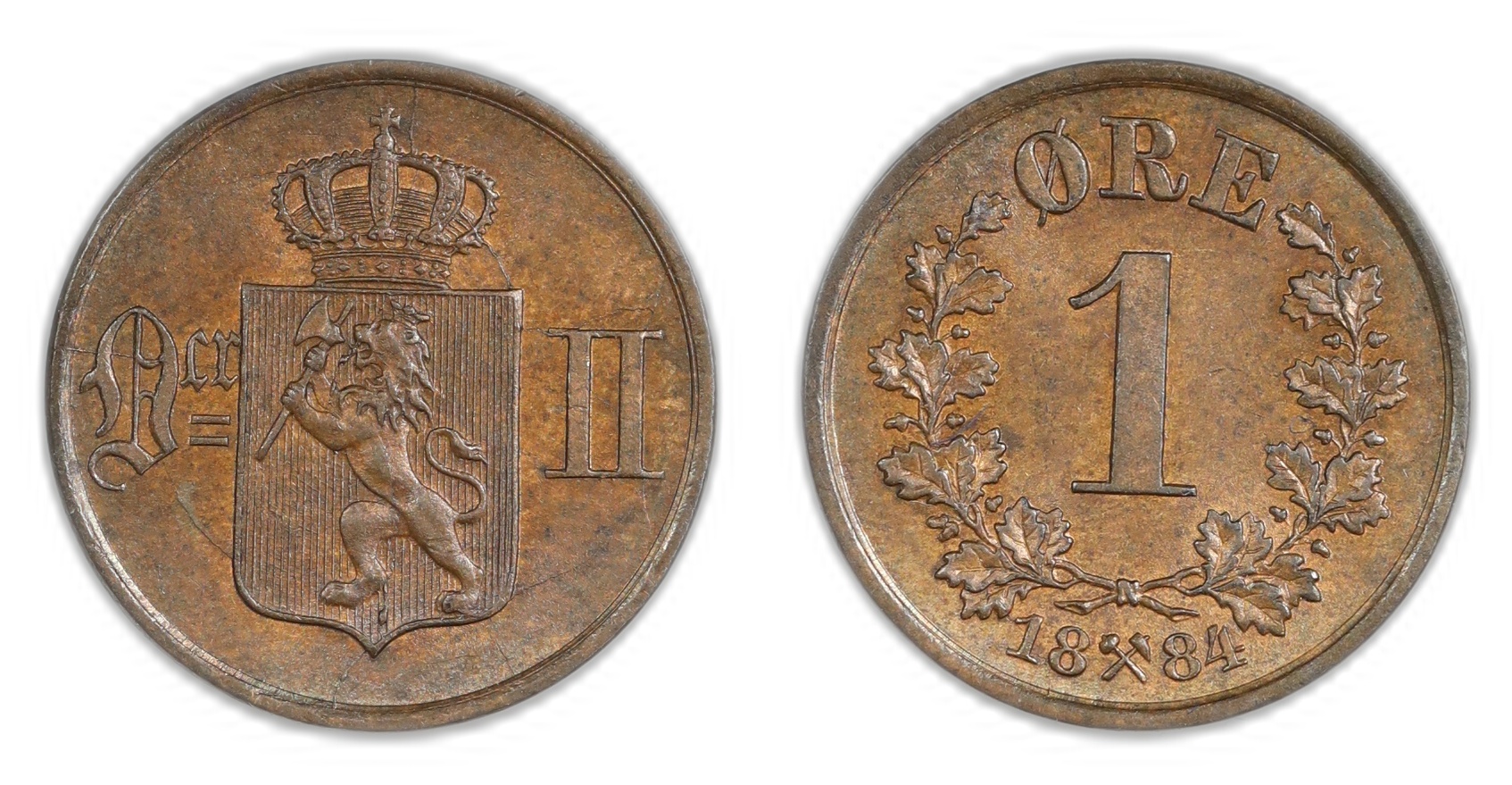 Norge 1 Øre 1884 Kv: 0