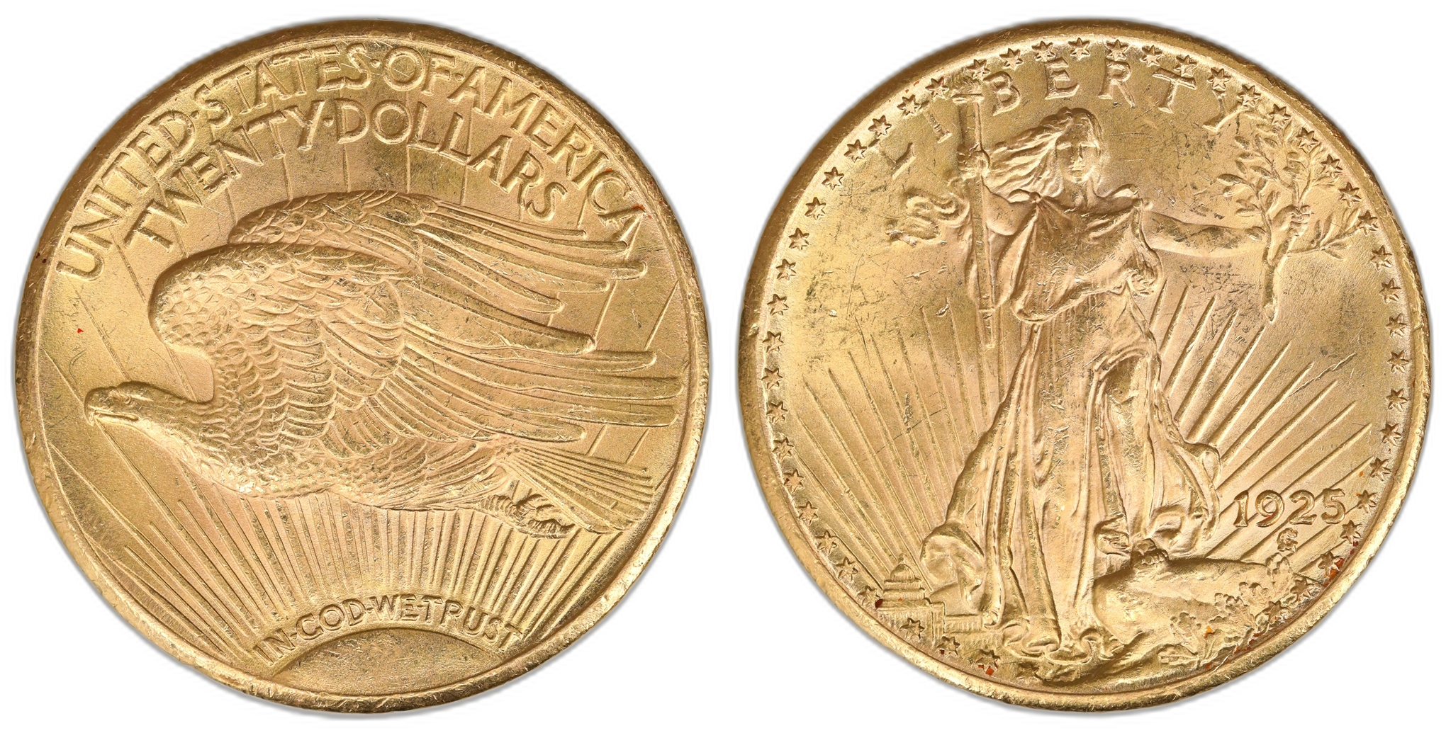 USA 20 Dollar 1925 St. Gaudens Kv: UNC