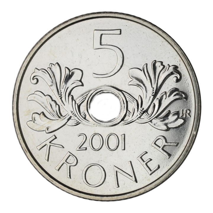 5 Kroner 2001 Kv 0