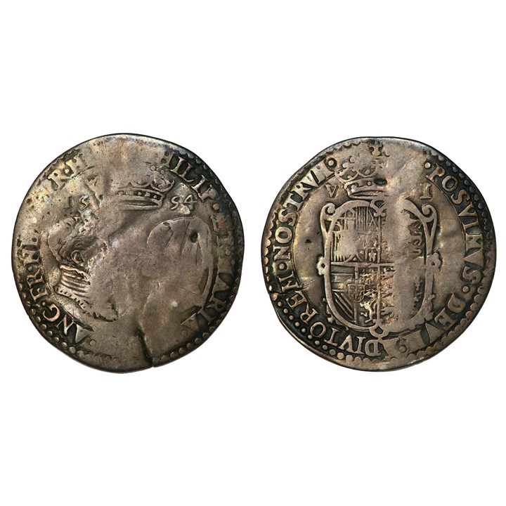 England Philip and Mary 6 pence 1554 Kv 1-