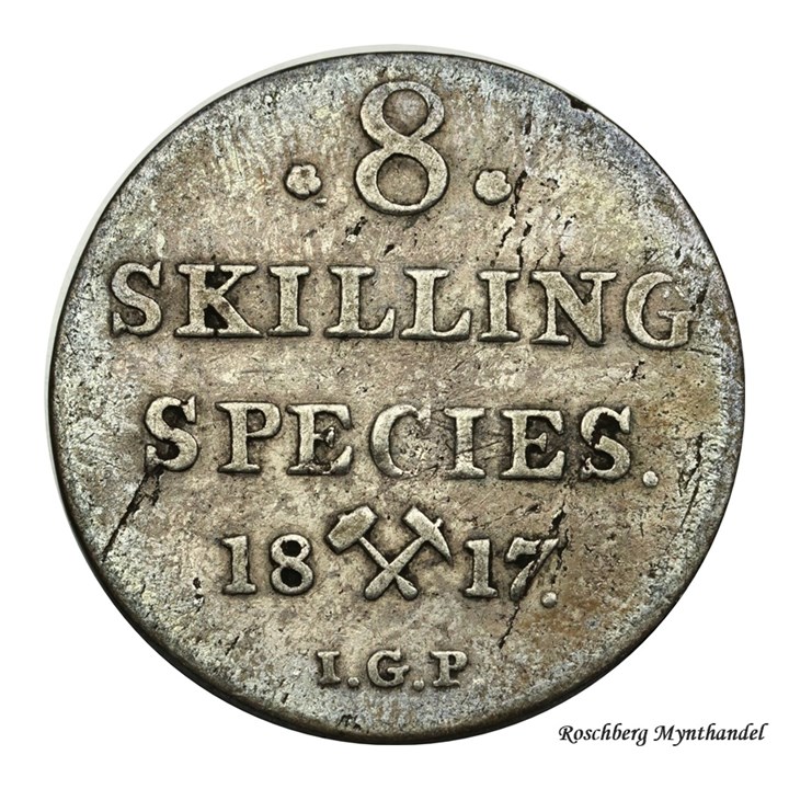 8 Skilling 1817 Kv 1/1+