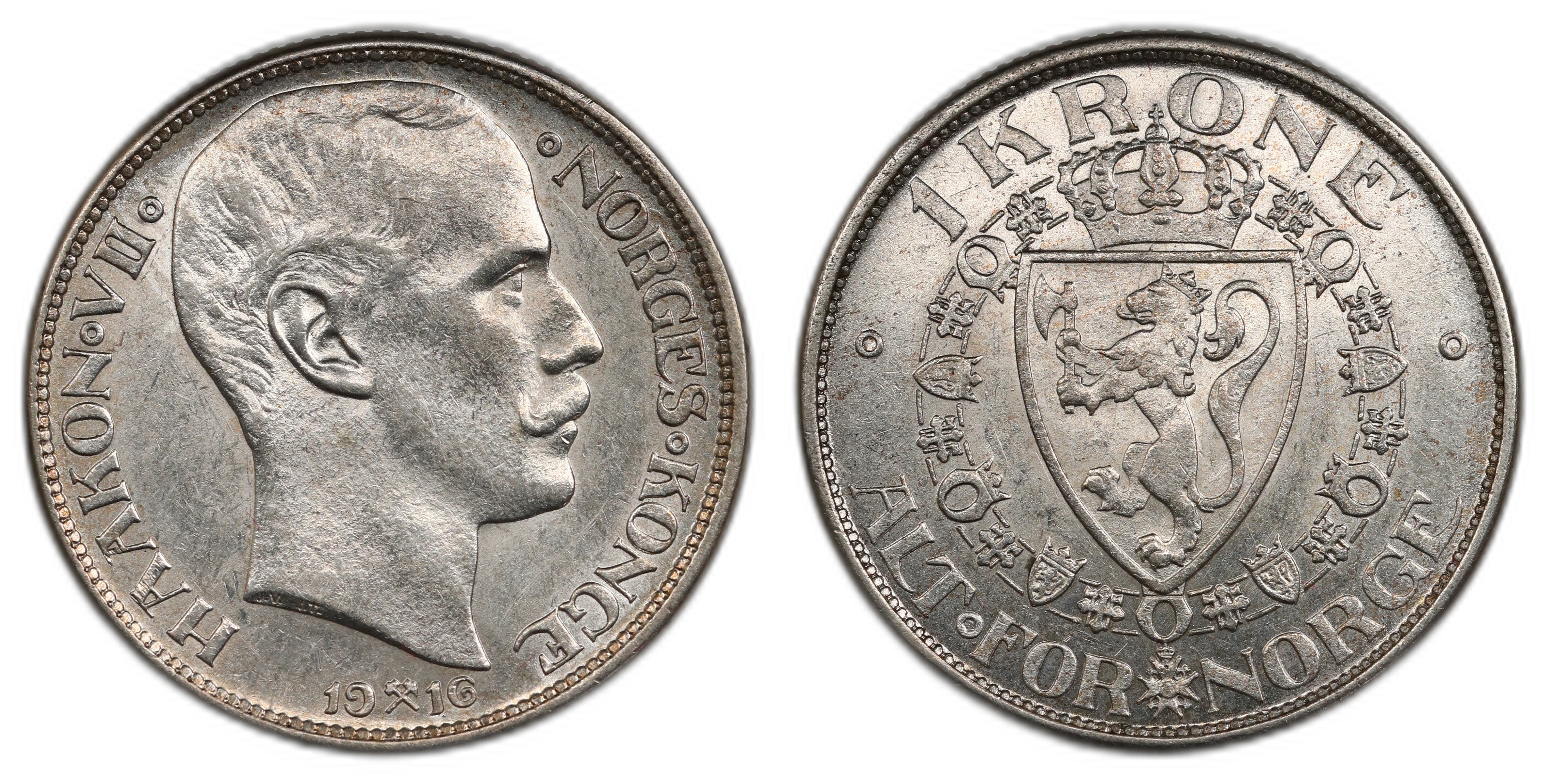 Norge 1 Krone 1916 Kv: 01