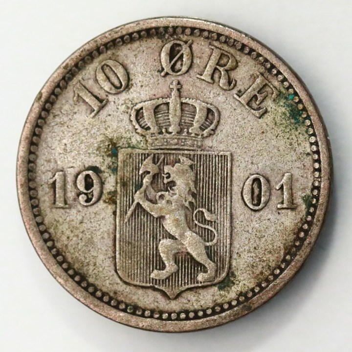 10 Øre 1901 Kv 1+