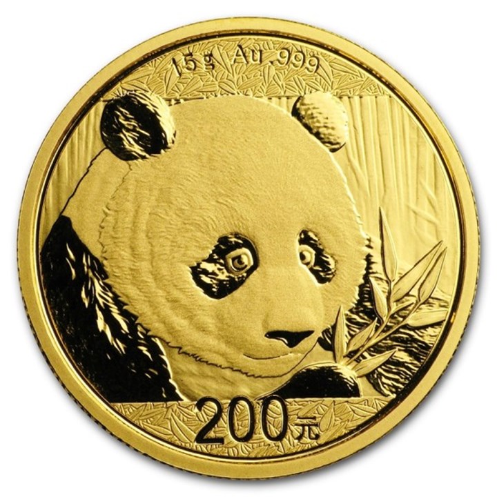 Kina 200 Yuan 2018 Panda 15 Gram 999