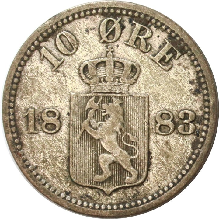 10 Øre 1883 Kv 1