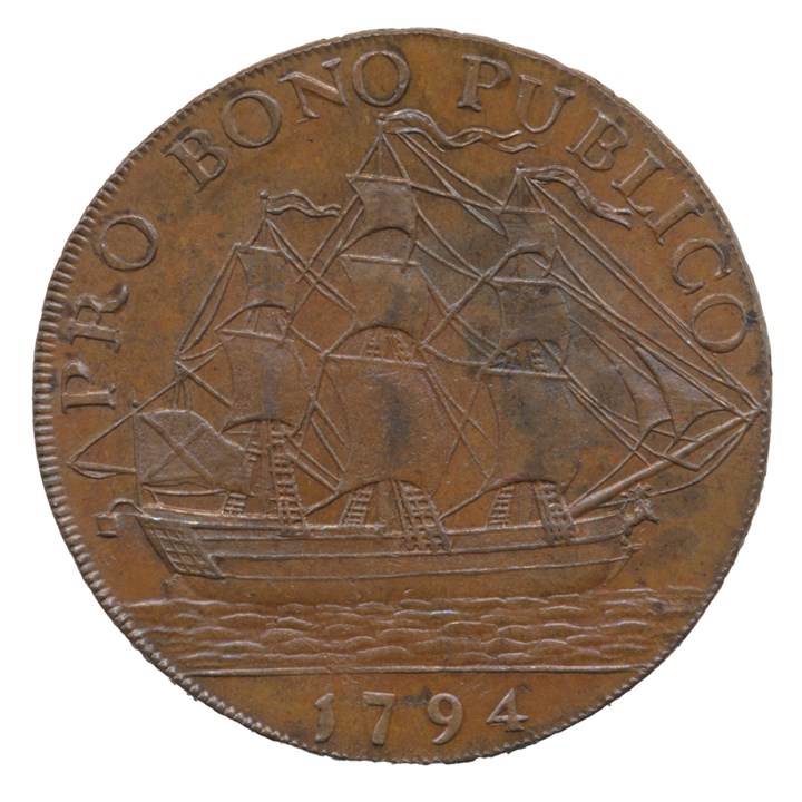 England 1/2 Penny token 1794 unc