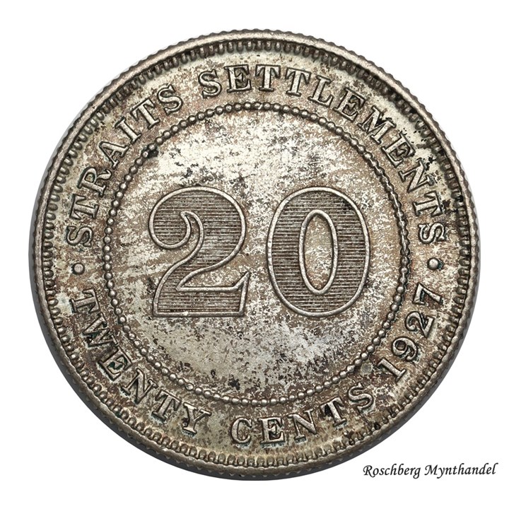 Straits 20 Cents 1927 Kv 01