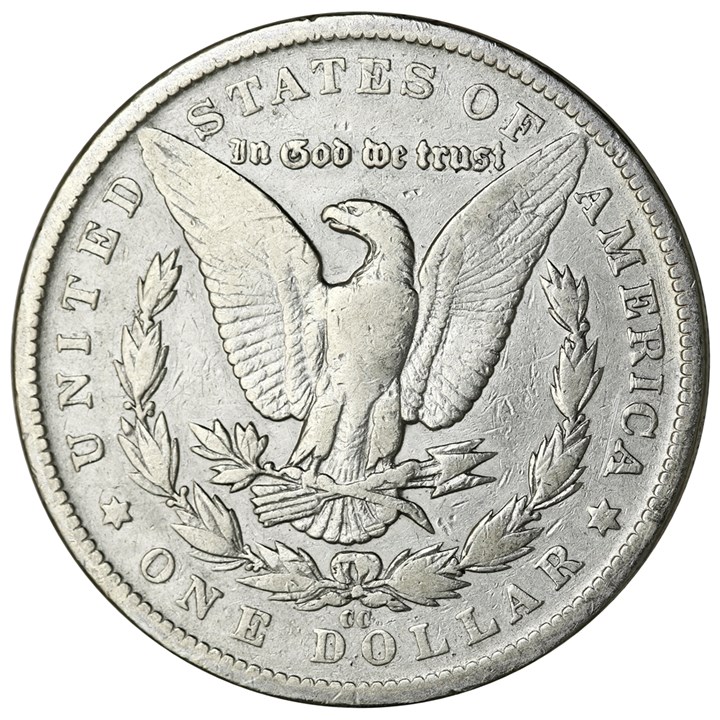 USA Morgan Dollar 1890CC Kv 1-, renset