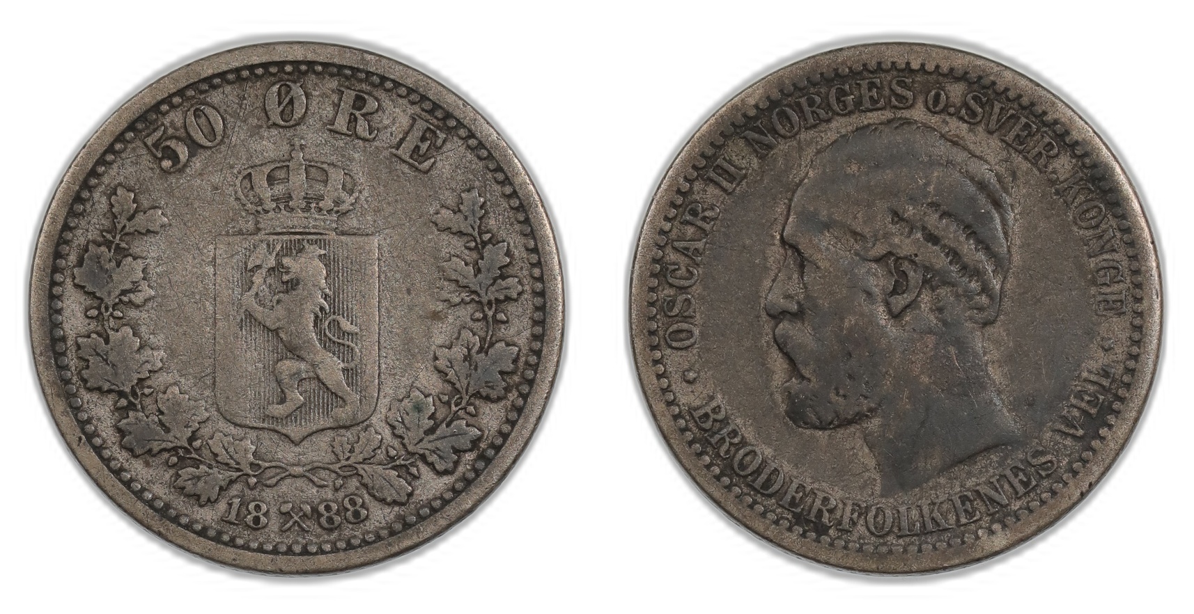 Norge 50 Øre 1888 Kv 1-