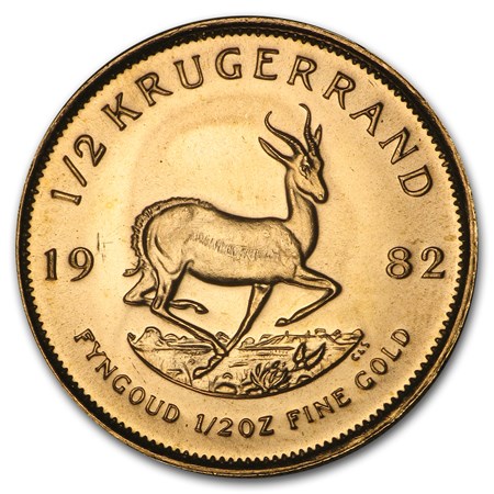 Sør-Afrika Krugerrand 1/2 Oz Gull Tilfeldig årstall