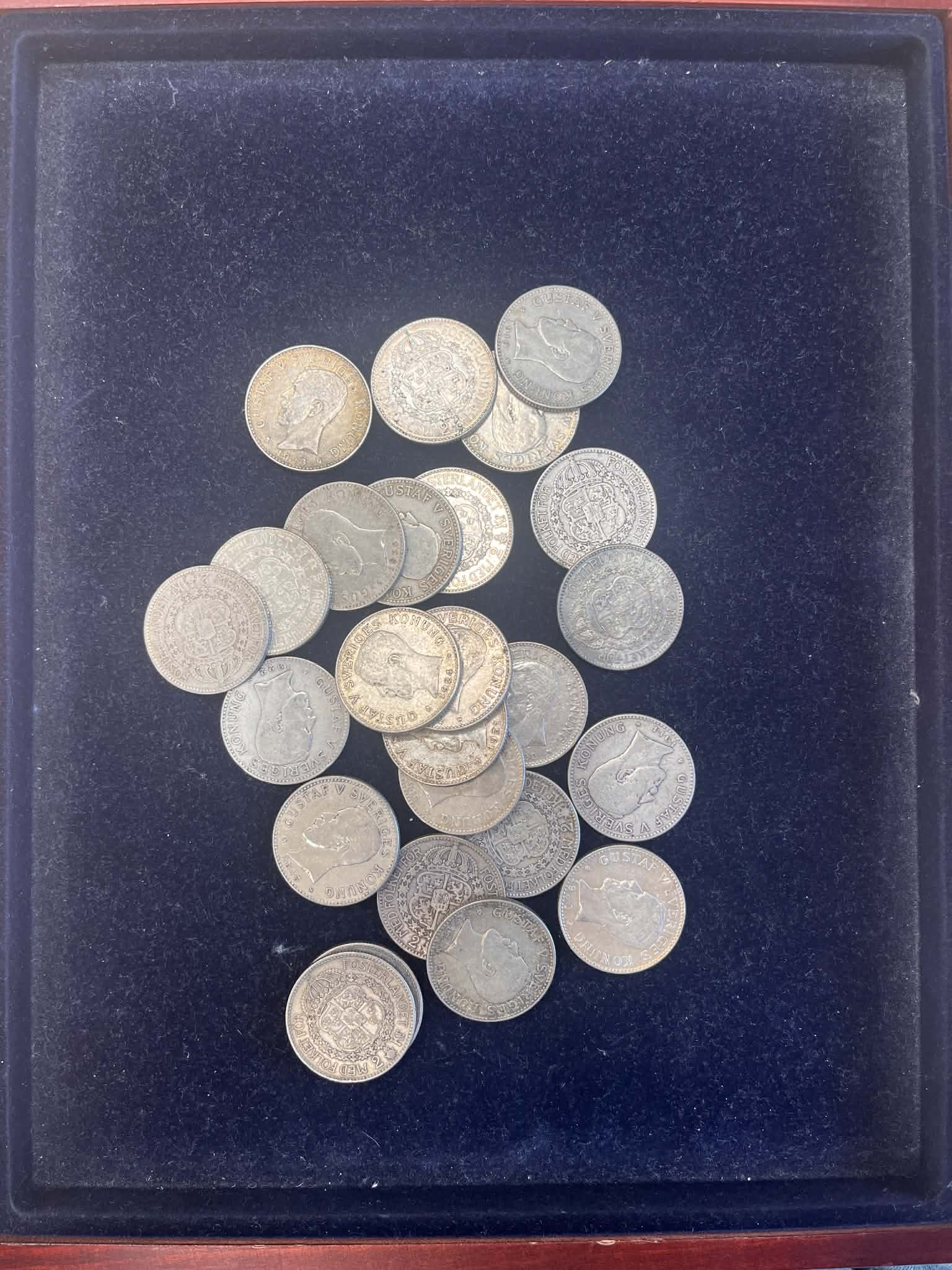 50 Stk. Sverige 1 Krona Gustaf V 1910-1942 (SPOT+3%)