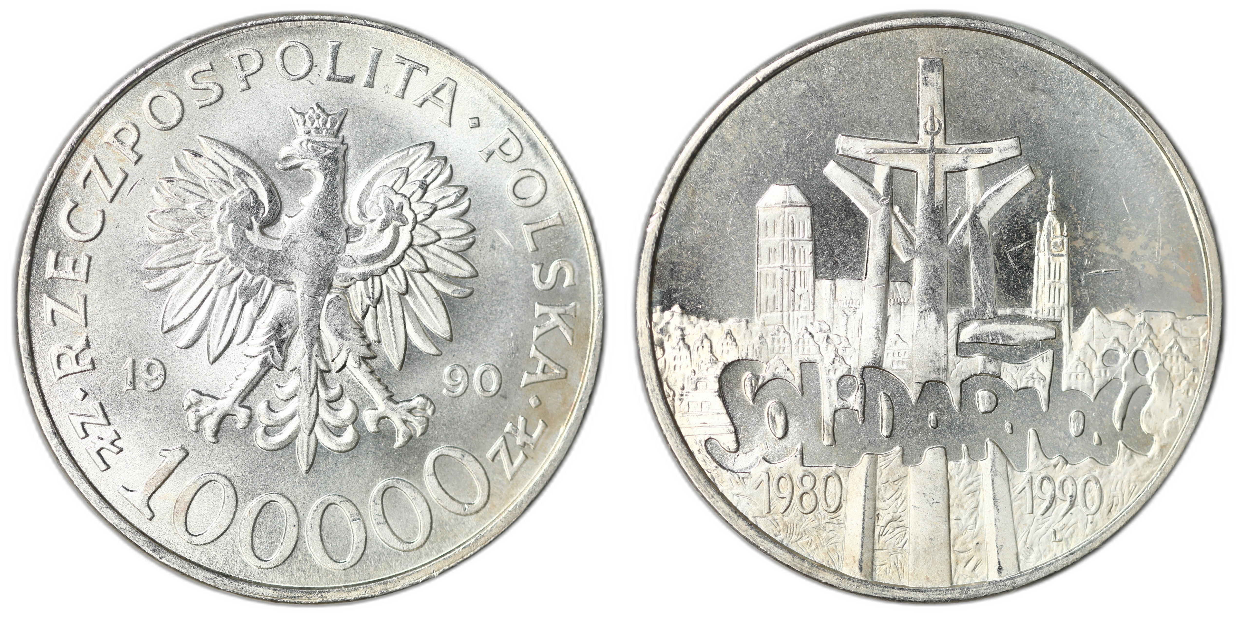 Poland 100000 Zlotych 1990  Kv: UNC