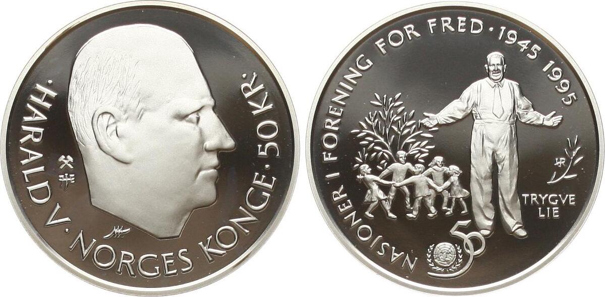 Norge 50 Kroner 1/2 Oz Sølv tilfeldig type
